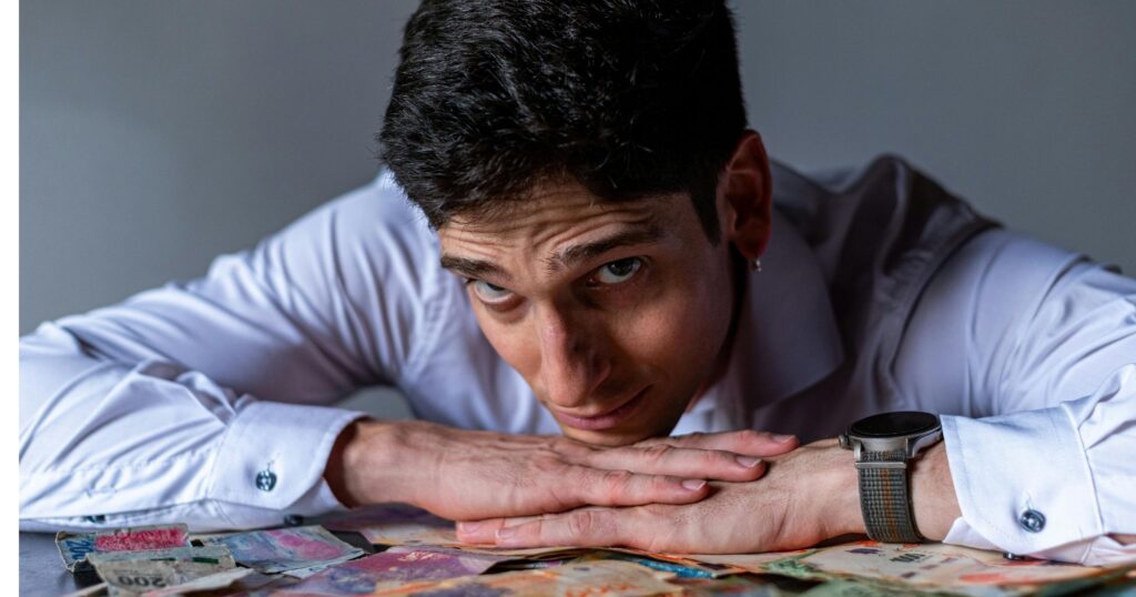 financial struggle and money problems concept